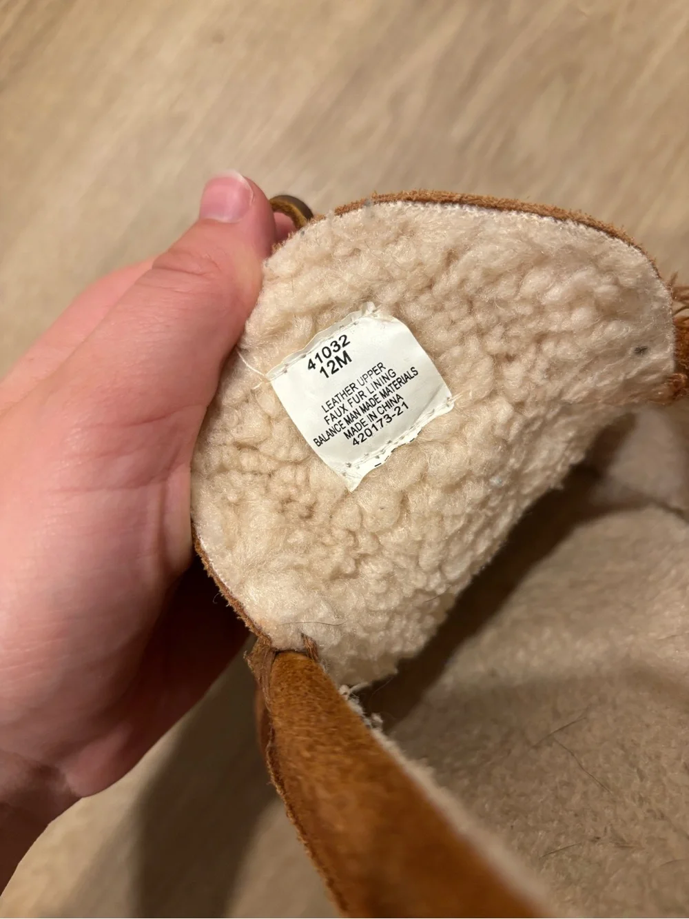 Minnetonka Men’s Tan/Brown Suede Moccasin Slip-Ons